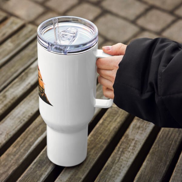 Travel mug with a handle